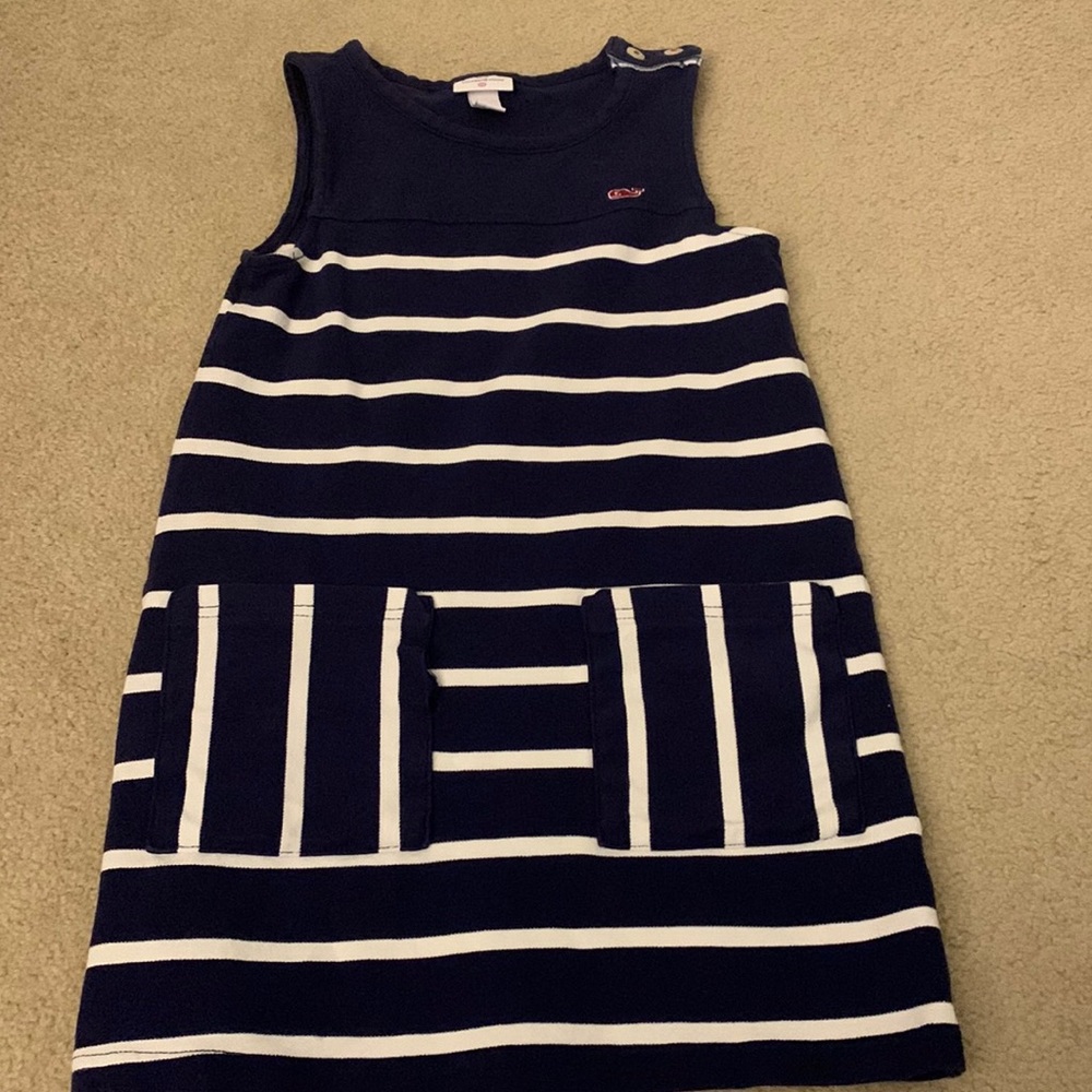 Vineyard Vines XS (4/5) dress navy & white stripe